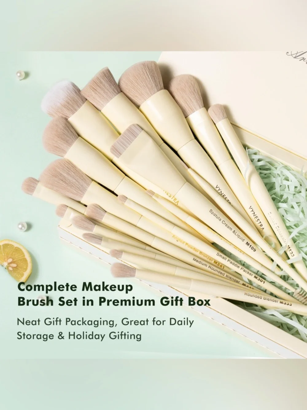 Buttery Blends Brush Set 18Pcs Face & Eye Makeup Brushes Set